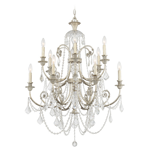 Crystorama Lighting Crystorama Lighting Regis Olde Silver Crystal Chandelier 5119-OS-CL-SAQ
