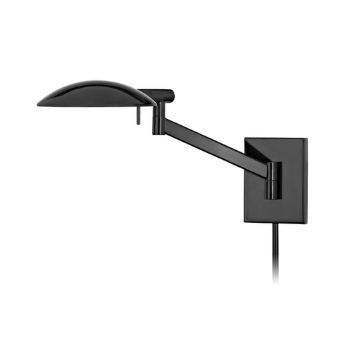Sonneman Lighting Modern Swing Arm Lamp in Gloss Black Finish 7085.62