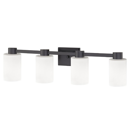 Design Classics Lighting Design Classics Vashon Matte Black Bathroom Light 2104-07 GL1028C