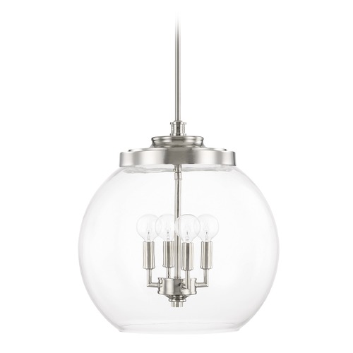 Mid Century 15.50-Inch Pendant in Polished Nickel by Capital Lighting