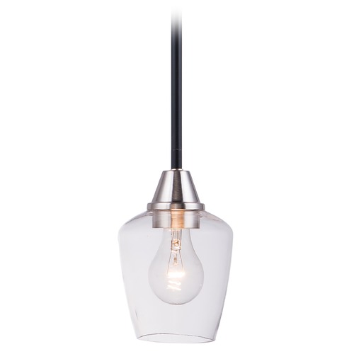 Goblet Black & Satin Nickel Mini Pendant by Maxim Lighting