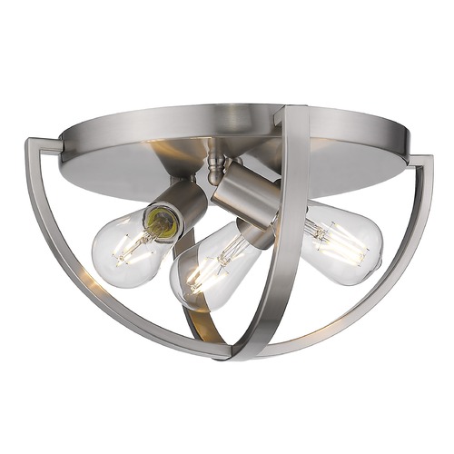 Golden Lighting Colson Pewter Flush Mount by Golden Lighting 3167-FM15PW