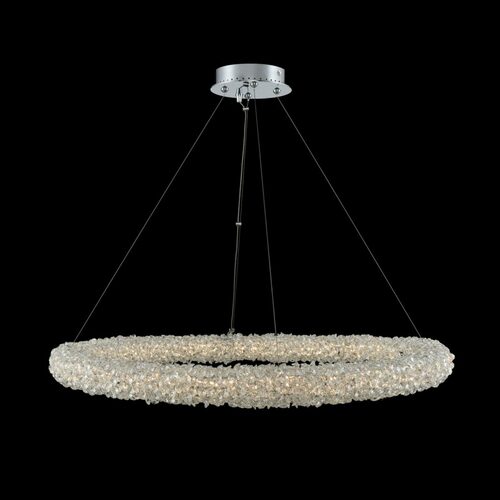 Lina 32-Inch LED Pendant in Polished Chrome by Allegri Crystal