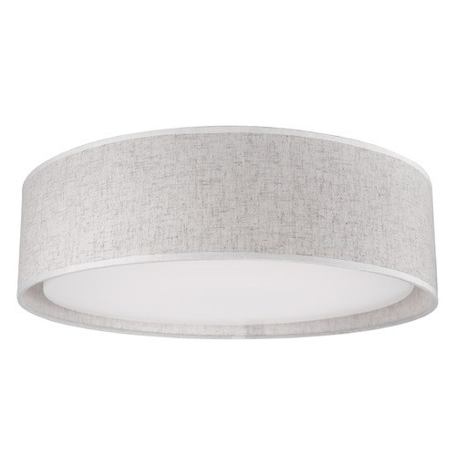 Kuzco Lighting Modern White LED Flushmount Light with Beige Shade 3000K 1070LM FM7916-BG