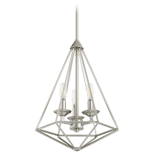 Quorum Lighting Bennett Satin Nickel Pendant by Quorum Lighting 8311-3-65