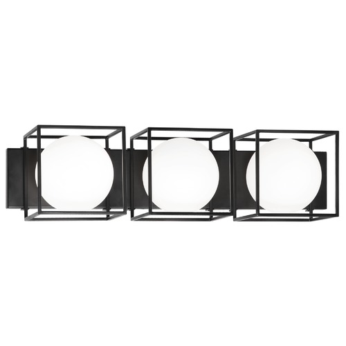Squircle Black Bathroom Light by Matteo Lighting