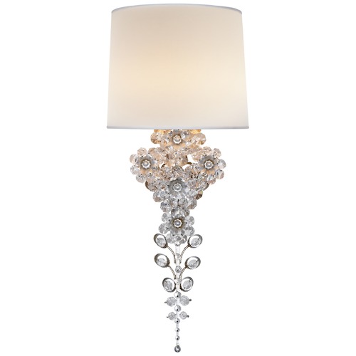 Visual Comfort Signature Collection Aerin Claret Tail Sconce in Burnished Silver Leaf by Visual Comfort Signature ARN2226BSLL