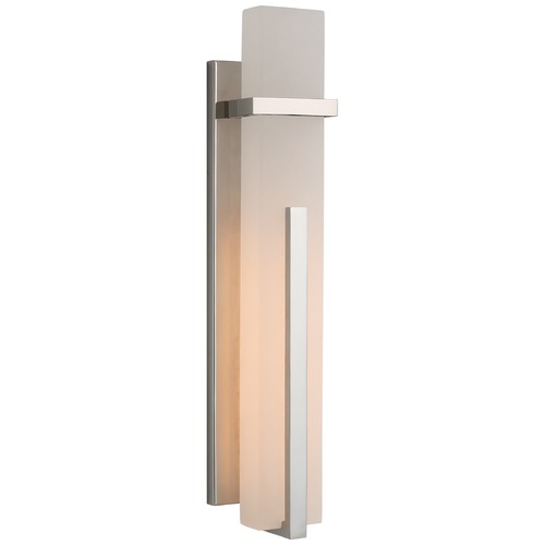 Visual Comfort Signature Collection Ian K. Fowler Malik Large Sconce in Nickel by Visual Comfort Signature S2910PNALB