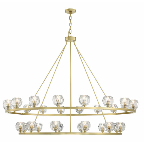 Aragon 30-Light Chandelier in Soft Brass by Crystorama Lighting