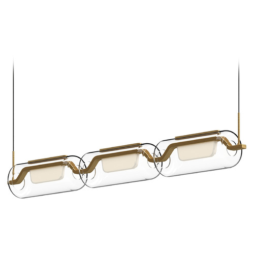 Hilo Brushed Gold LED Linear Light by Kuzco Lighting