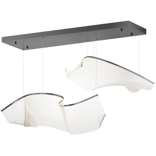 Rinkle Brushed Gunmetal LED Multi-Light Pendant by ET2 Lighting