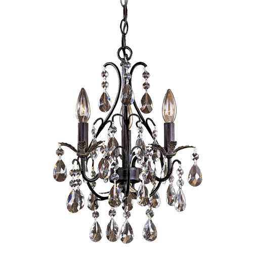 Chandelier in Castlewood Walnut with Silver Highlights by Minka Lavery
