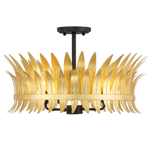 Savoy House Lighting Ensley True Gold Semi-Flushmount Light