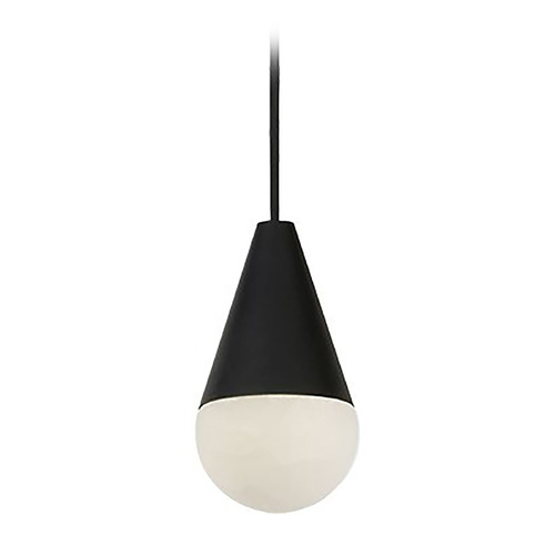 Cupola Alabaster Pendant in Nightshade Black by Visual Comfort Modern