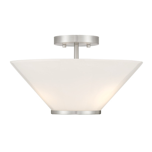 Savoy House Savoy House Lighting Blair Satin Nickel Semi-Flushmount Light 6-4012-3-SN