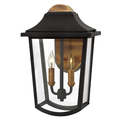 Burton 15.75-Inch Black Outdoor Wall Light by Hinkley Lighting