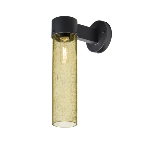 Besa Lighting Gold Seeded Outdoor Wall Light Black Juni by Besa Lighting JUNI16GD-WALL-BK