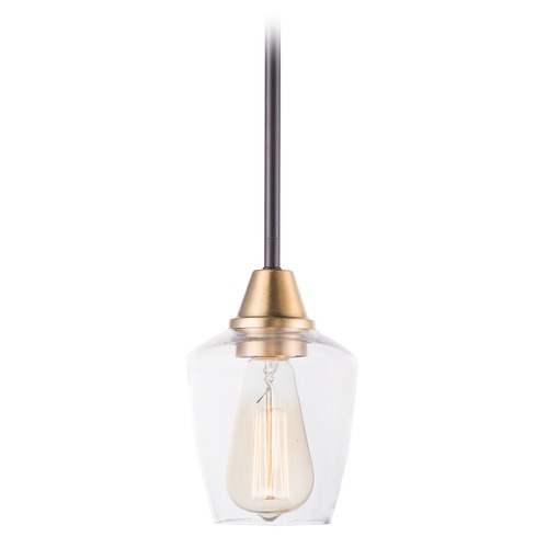 Maxim Lighting Goblet Bronze & Antique Brass Mini Pendant by Maxim Lighting 96120CLBZAB