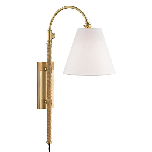 Curves No. 1 Aged Brass Convertible Wall Lamp by Hudson Valley Lighting
