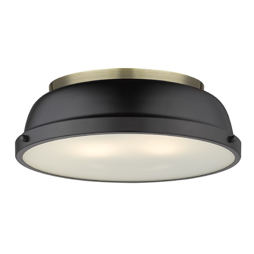 Duncan Flush Mount in Matte Black by Golden Lighting