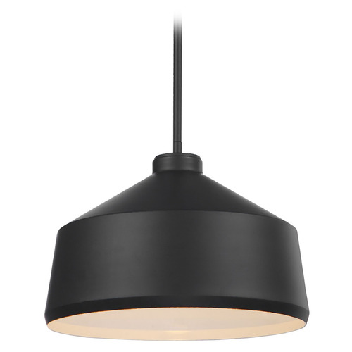 Uttermost Lighting The Uttermost Company Holgate Matte Black Pendant Light with Bowl / Dome Shade 22179