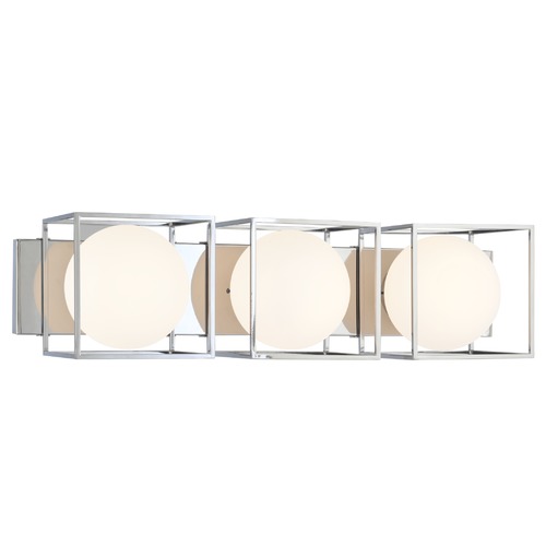 Squircle Chrome Bathroom Light by Matteo Lighting