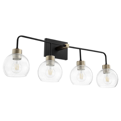 Lacy Noir & Aged Brass Bathroom Light by Quorum Lighting