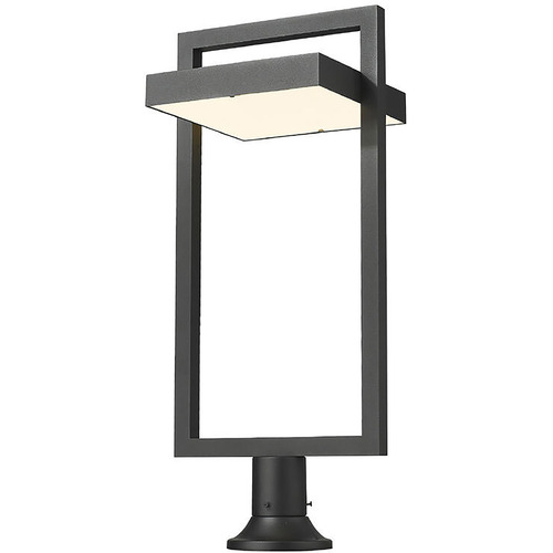 Z-Lite Luttrel Black LED Post Light by Z-Lite 566PHXLR-553PM-BK-LE