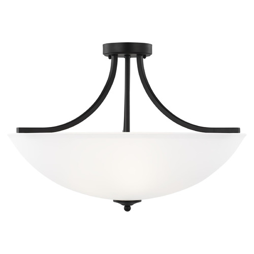 Generation Lighting Geary 25-Inch Semi-Flush Mount in Black by Generation Lighting 7716504-112