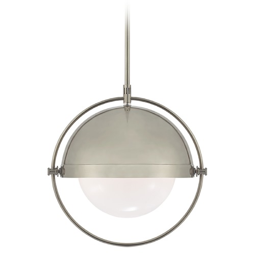 Visual Comfort Signature Collection Thomas OBrien Decca Large Orbital Pendant in Nickel by Visual Comfort Signature TOB5747ANWG