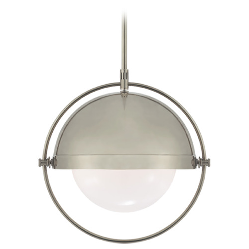 Visual Comfort Signature Collection Thomas OBrien Decca Large Orbital Pendant in Nickel by Visual Comfort Signature TOB5747ANWG