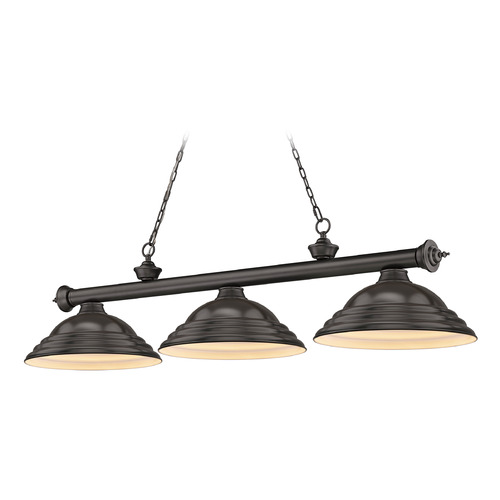 Z-Lite Cordon Bronze Billiard Light by Z-Lite 2306-3BRZ-SBRZ