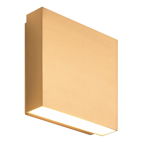 Matteo Lighting Weston Aged Gold Brass LED Outdoor Wall Light