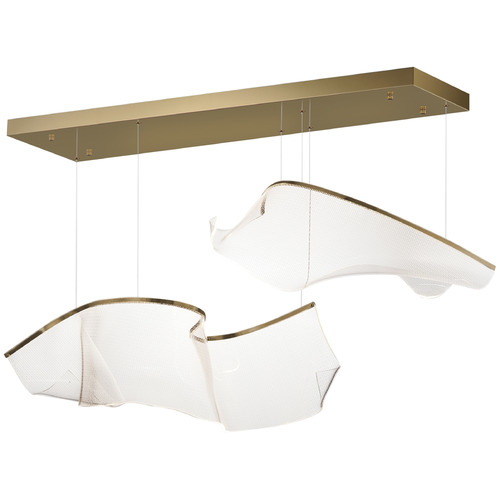 Rinkle French Gold LED Multi-Light Pendant by ET2 Lighting