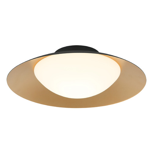 Caravon Matte Black LED Flush Mount by Matteo Lighting