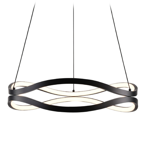 ET2 Lighting Curvo Black LED Pendant by ET2 Lighting E22922-BK