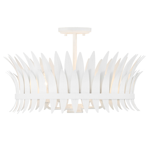 Savoy House Lighting Ensley Bisque White Semi-Flushmount Light