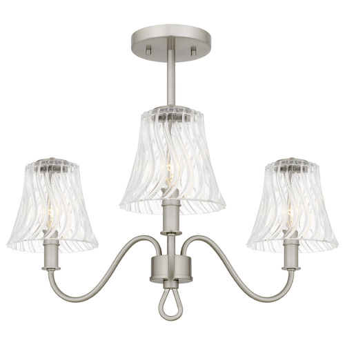 Quoizel Lighting Quoizel Lighting Mckinney Brushed Nickel Semi-Flushmount Light MCK1722BN