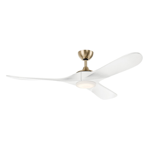 Kichler Lighting Mylo Champagne Bronze LED Ceiling Fan with Light