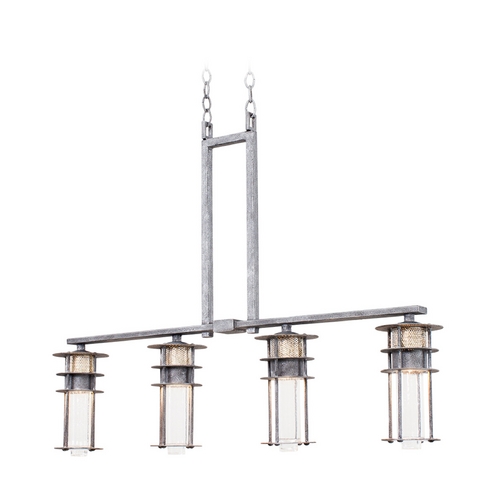 Kalco Lighting Seeded Glass Island Light Iron Kalco Lighting 7295RI