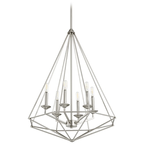 Quorum Lighting Quorum Lighting Bennett Satin Nickel Pendant Light 8311-6-65