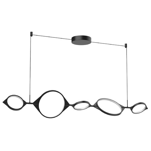 Serif 55.5-Inch LED Linear Pendant in Black by Kuzco Lighting