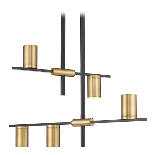 Calumet Matte Black & Olde Brass Linear Light by Z-Lite