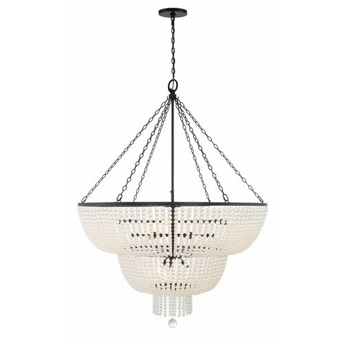 Crystorama Lighting Rylee 48.50-Inch Wide Chandelier in Matte Black by Crystorama Lighting 614-MK