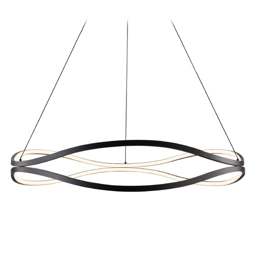 Curvo Black LED Pendant by ET2 Lighting