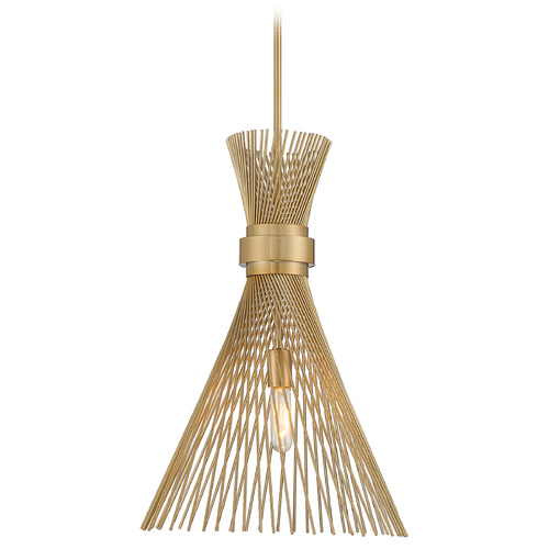 Savoy House Savoy House Lighting Longfellow Burnished Brass Pendant Light with Conical Shade 7-9602-1-171