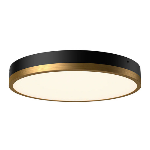 Alora Lighting Adelaide Aged Gold / Matte Black LED Flushmount Light