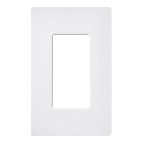 Lutron Dimmer Controls Designer Style 1-Gang Wallplate in Snow SC-1-SW