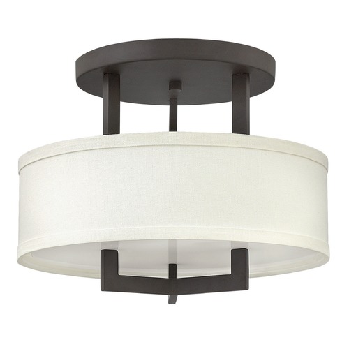 Hinkley Hampton 15-Inch Buckeye Bronze Semi-Flush Mount by Hinkley Lighting 3200KZ