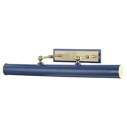 Mitzi by Hudson Valley Holly Aged Brass & Navy Picture Light by Mitzi by Hudson Valley HL263203-AGB/NVY